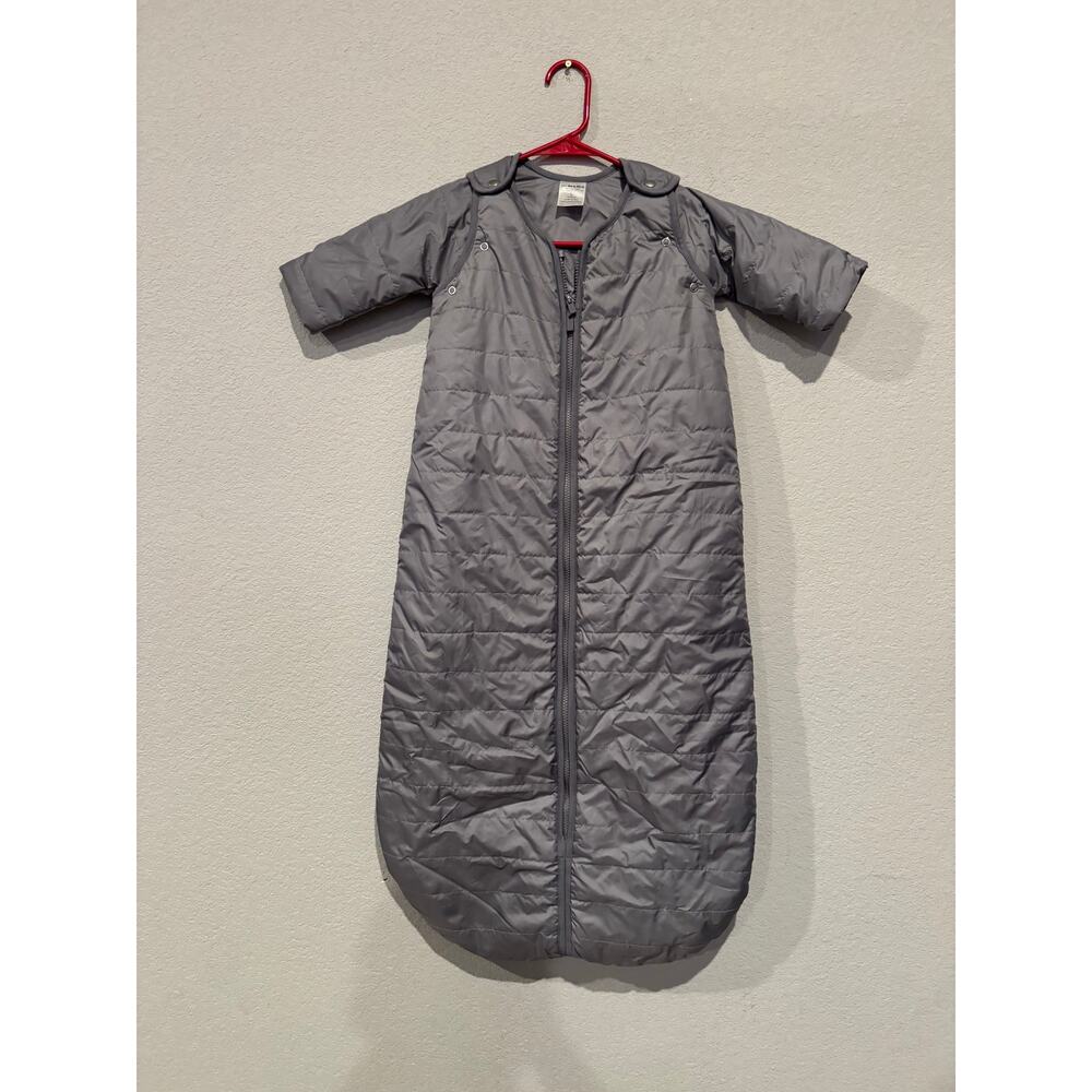 Gray Quilted Pajama Set with Long Sleeves